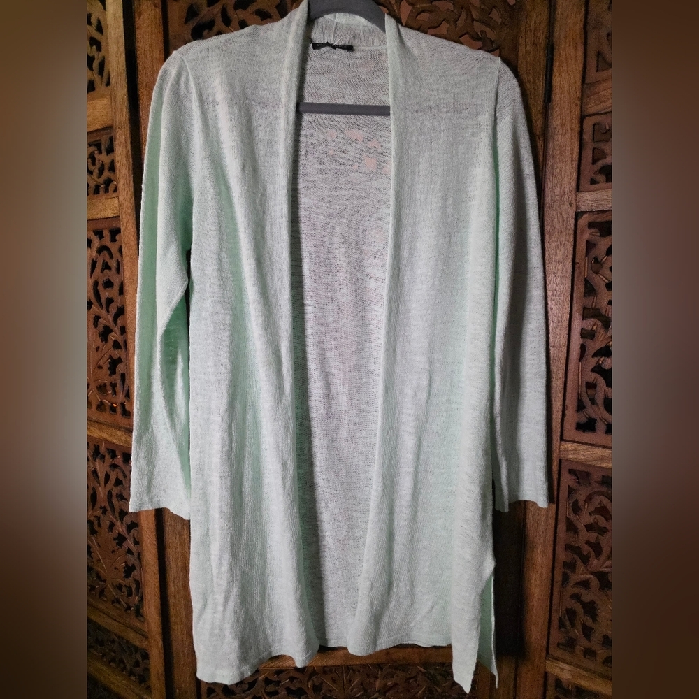 Eileen Fisher Mint Open Front Cardigan
